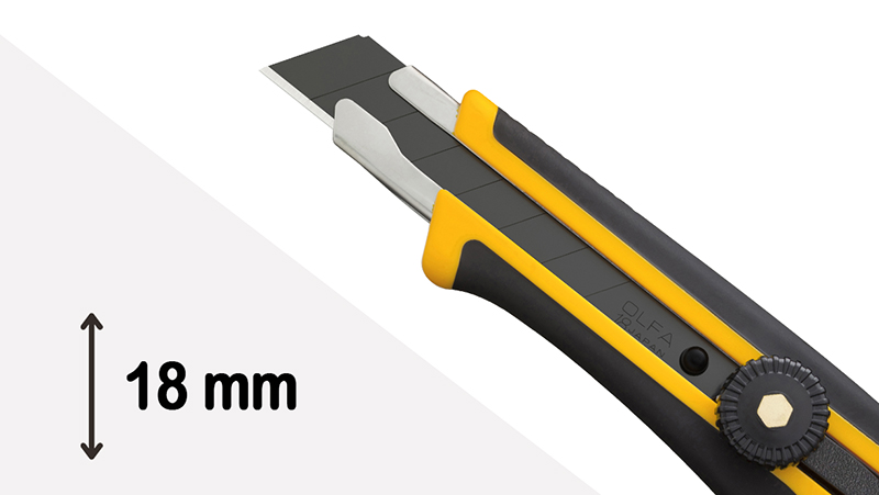 Noże z ostrzem segmentowym o szerokości 18 mm